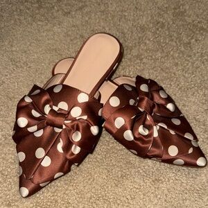 Something Navy Polka Dot Mules